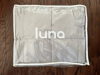 Luna Full Size Weighted Blanket - 12.8 lbs - Cooling Cotton with Glass Beads  - Image 1 of 4