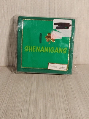 Irish I Love Shenanigans St. Patrick's Day Saint Patty's Party Napkins - Image 1 of 4