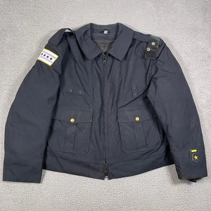 Verdadero Vintage Chicago Motocicleta Policía Uniforme Chaqueta Parcheada Para Hombres 48S Azul Años 70 - Imagen 1 de 11