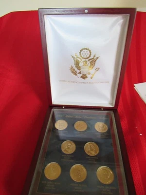 2008 US Commemorative Galery  Set US Presidential Dollars #048 w/ wood box Case - Image 1 of 4