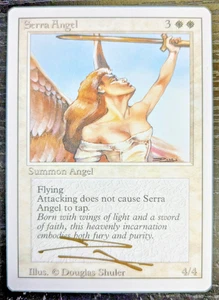 MTG REVISED 1994 Serra Angel SIGNED IN GOLD BY DOUGLAS SHULER - Picture 1 of 2