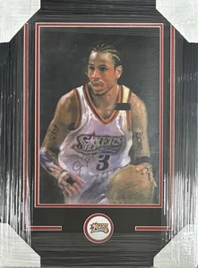 Foto firmada por Allen Iverson de los Philadelphia 76ers enmarcada 11x17 certificado de autenticidad - Imagen 1 de 1