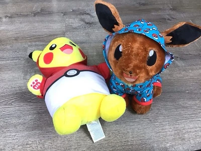 Build A Bear Par De Pokemon Pikachu y Eevee Peluche 12" Peluche Foto 1 de 4