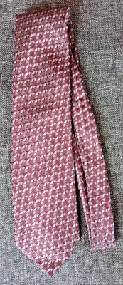 Corbata 70s 80s 90s Y2K Hombre Hoy Hombre Seda Rojo Rosa Plata Toupe 3.75 Ancho 58 Largo Foto 1 de 4