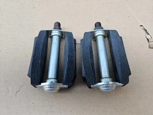 Vintage HTI 841 Cruiser Pedale 1/2" Spindeln schwarz + silber HTI-841 - Bild 1 von 7