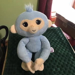 10" Fingerlings Blue Plush Monkey Stuffed Animal w Poseable Arms - Picture 1 of 4