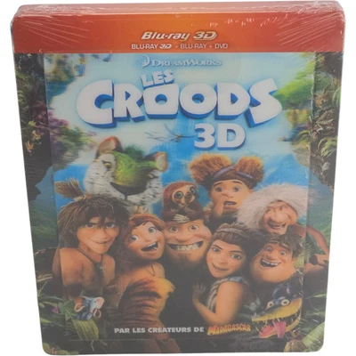 The Croods Blu-ray 3D + 2D + DVD SteelBook Lenticular Limited Edition Zone B - Image 1 of 4