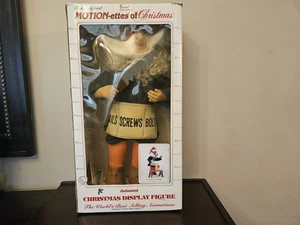 VINTAGE ANIMATED SANTA'S WORKSHOP ELF with SAW / TELCO / MOTION-ette - Picture 1 of 6