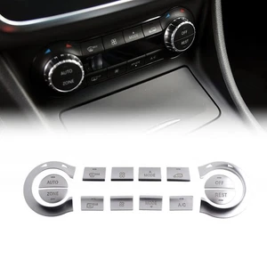 Stylish Silver Air Conditioning Button Trim for Mercedes C117 Vehicles - Picture 1 of 12