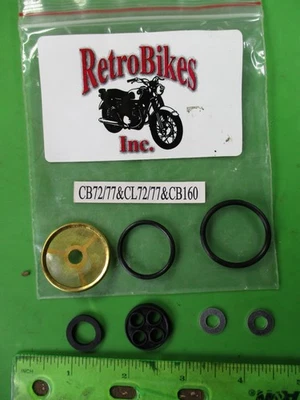 RetroBikes Honda CB72 CB77 CL72 CL77 250 305 Fuel Tap Petcock Repair Kit🔥 NOS - Image 1 of 3
