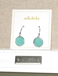 Pendientes colgantes Stella & Dot Isla Aqua - ¡Nuevos en tarjeta! - Imagen 1 de 2