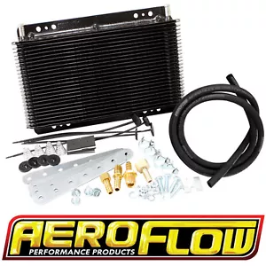 Aeroflow Heavy Duty Transmission Oil Cooler Kit 11" x 6" x 1.5" with 3/8" Barb - Picture 1 of 2