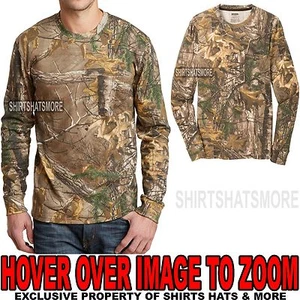 Russell Mens REALTREE XTRA Camo LONG SLEEVE T-Shirt w/ POCKET S-XL 2XL, 3XL NEW - Picture 1 of 1
