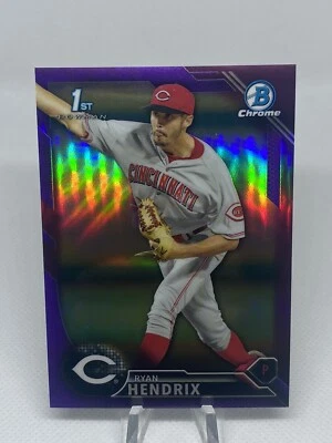 Ryan Hendrix 2016 Bowman Chrome Draft Purple Refractor  /250 (LOT X2) - Image 1 of 4