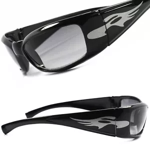 Vintage Motorcycle Riding Biker Black Mens Cool Wrap Around Sport Sunglasses - Picture 1 of 4