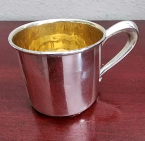 VINTAGE WEB 513 STERLING SILVER CUP. NOT MONOGRAMMED. 2x2.2. 36.85GRS - Picture 1 of 7