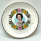 Queen Elizabeth Ii 60Th Birthday Celebration Coaster Dish Coalport Bone China
