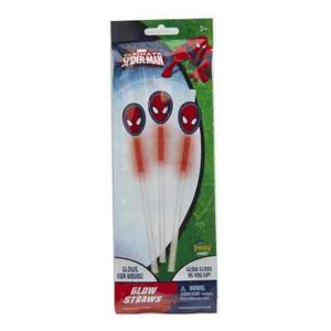 Two 3-Pack (6 Total) Licensed Glow Stick Straws (Licensed Spider-man™) - Picture 1 of 1