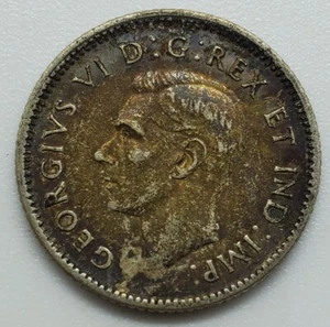 1947 George VI Silver Dime 10 Cent Coin Canada #47 - Picture 1 of 2