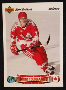 1991-92 Upper Deck #688 Karl Dykhuis World Junior Tournament Rookie RC NM-MINT++ - Picture 1 of 2