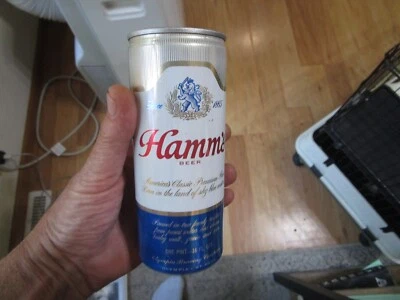 Minty HAMMS Aluminum Half Quart 16 Oz. Pull Tab Beer Can 153-4 Olympia 2 Cities - Image 1 of 4