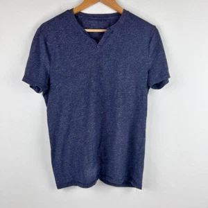 Banana Republic Herren Minimalist Navy Blau Schnelltrocknend V-Ausschnitt T-Shirt Gr. S - Bild 1 von 5