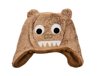 Chicos CRAZY 8 por Gymboree Marrón Peludo Monstruo Sombrero 12 18 24 Meses Nuevo con Etiquetas Gorra con Solapa Foto 1 de 3