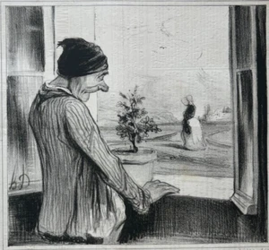 Antique Print 19th century Daumier, Regrets, Types Parisiens - Picture 1 of 8