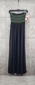 Maxi Vestido Bandeau Bobbie Brooks Fruncido Elástico Sin Tirantes Tubo Top De Colección Talla M - Imagen 1 de 6