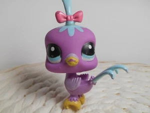 petshop authentic LPS Vogel Geai lila Knoten rosa Vogel #2107 - Bild 1 von 3
