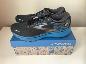 NEW Brooks Ghost 14 Men’s Running Shoes - Black/Blue - Sz 10 - Picture 1 of 7