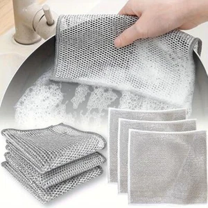 Multipurpose Scrubber Kitchen Steel Wire Dishcloth Thickened Plus 30*30cm * 30EA - Picture 1 of 10