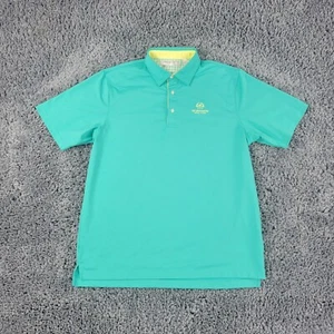 Carnoustie Mens Extra Large Blue Green Short Sleeve Polo Pullover - Picture 1 of 13