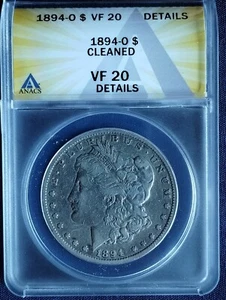 1894-O Morgan Dollar ANACS VF-20 Details *Cleaned* - Picture 1 of 4