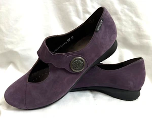 Mephisto ~ Air Jet Mary Jane Flats ~ Purple Suede Shoes ~ Hook & Loop ~ Sz US 11 - Picture 1 of 16