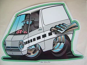 '64 - '70 Dodge A100 Van Blechschild in weiß - Bild 1 von 1
