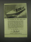 1949 Sea Hawk Boat Ad - we headed for the open sea