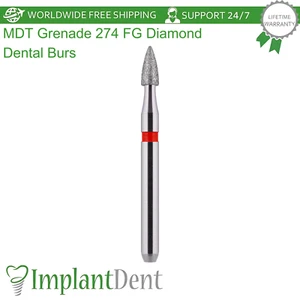 Dental MDT Grenade FG Diamond Burs 274 Ø0.16mmX3.5mm Contouring Shaping Tool - Picture 1 of 8