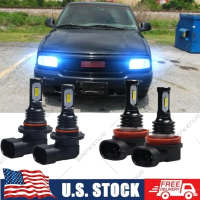 Juego de 4 bombillas de faros LED 8000K para GMC Sonoma High & Low Beam 1994-2004 Foto 1 de 4