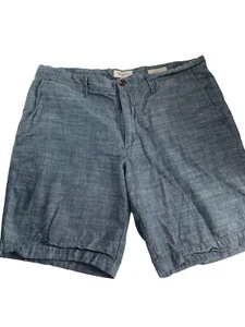 Goodfellow & Co Herren Linden Shorts Größe 38 Chambray Baumwolle Flatfront - Bild 1 von 6