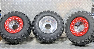 HONDA ATC70 ATC 70 WHEELS AND TIRES BEADLOCKS 16X8-8 SET WHEEL TIRE RED - Picture 1 of 4