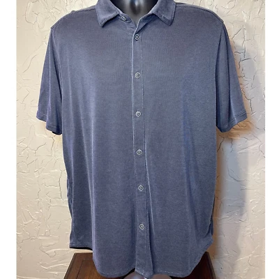 Tommy Bahama Men's Knit Shirt Size Large Black Tencel Cotton Blend - Image 1 of 4