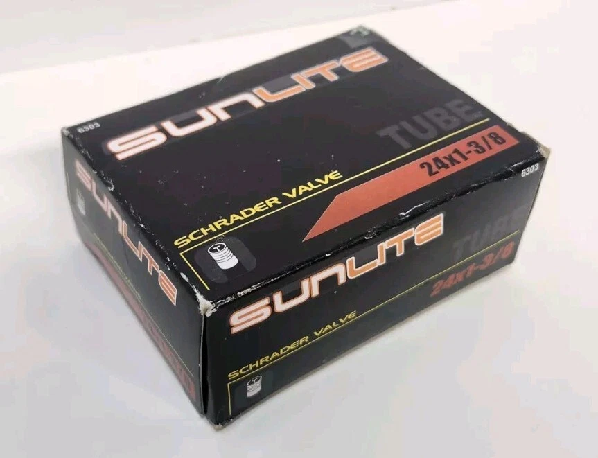 Sunlite Bicycle Inner Tube 24x1-3/8" Schrader Valve 32mm Fits Vintage Bike 24in - Image 1 of 4