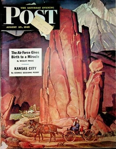 Vintage The Saturday Evening Post Full Magazine August 25, 1945 ADVERTISING ADS - Foto 1 di 2
