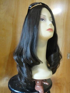 Malky Wig Sheitel 100% European Multidirectional Wig Dark Brown 22"Small - Picture 1 of 12