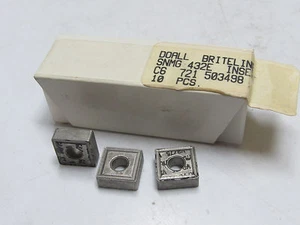 10 pcs DOALL VR WESSON SNMG 432 E Grade VR75 Carbide Turning Inserts USA - Picture 1 of 1