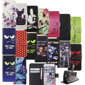 Schutz Hülle für Handy Asus Zenfone 6 Motive Tasche Cover Wallet Handyhülle Neu