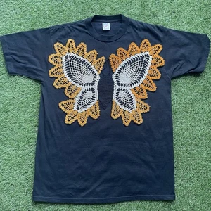 Camisa Jerzees Vintage Años 90 Grande Personalizada Mariposa Cosida a Mano - Imagen 1 de 7