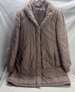 Vintage Long Puffer Coat Light Purple Jacket Thailand 14849 Women’s Large - Picture 1 of 11