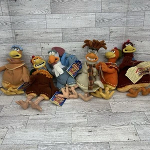 Chicken Run Movie Plush Lot Of 6 Set Rare Plush Beanies With Tags 2000 - Picture 1 of 12